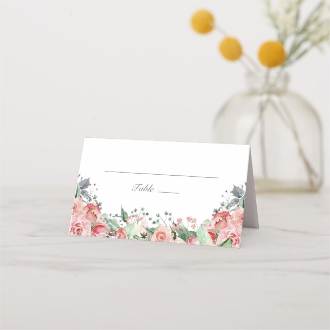 Elegante Invitación de Quinceañera floral rosa (Anverso)
