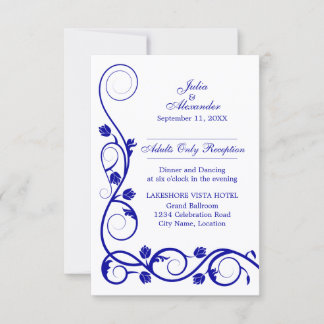 Elegante Invitación de Recepción con Remolinos de
