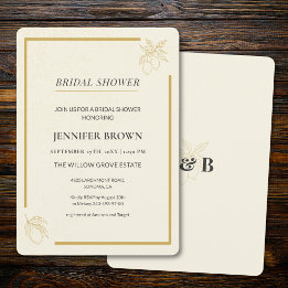 Elegante Invitación de Regadera de Novia Minimalis