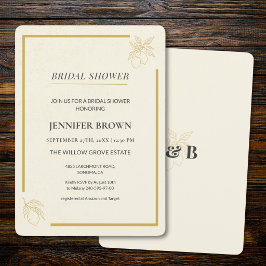 Elegante Invitación de Regadera de Novia Minimalis