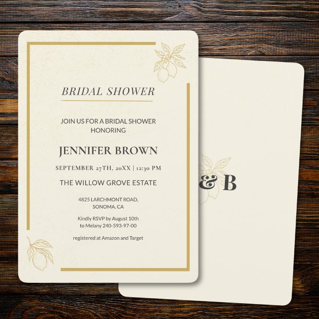 Elegante Invitación de Regadera de Novia Minimalis (Subido por el creador)