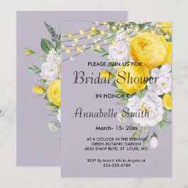 Elegante Invitación de Regalo de Boda Luces Rústic
