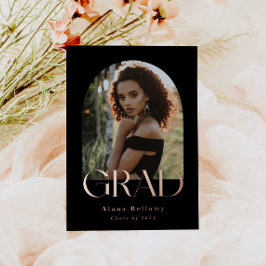 Elegante Invitación de Relieve metalizado Boho Ros