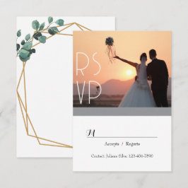 Elegante Invitación de RSVP con Escritura de Verdo