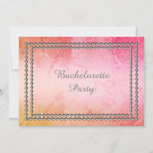 Elegante invitación de soltera de graffiti rosa