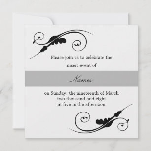 Elegante Invitación De Swirl