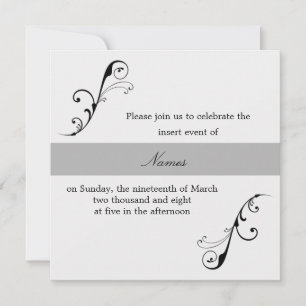Elegante Invitación De Swirl