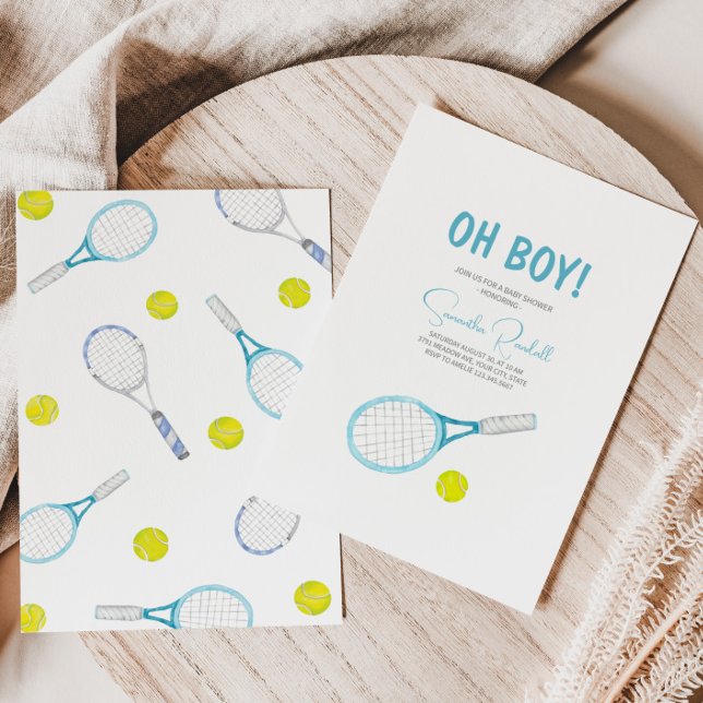 Elegante Invitación de Tenis Baby Shower (Subido por el creador)