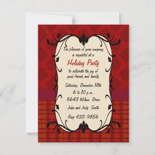 Elegante Invitación De Vacaciones De Flores Rojas 