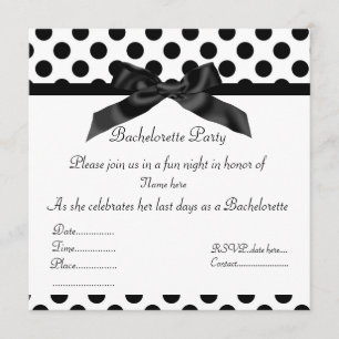 ELEGANTE INVITACIÓN DEL PARTIDO BACHELORETTE EN EL