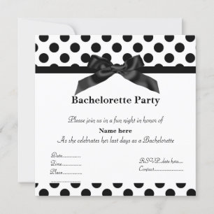 ELEGANTE INVITACIÓN DEL PARTIDO BACHELORETTE EN EL