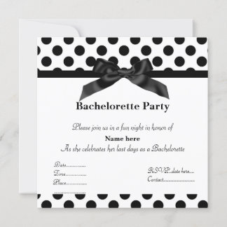 ELEGANTE INVITACIÓN DEL PARTIDO BACHELORETTE EN EL
