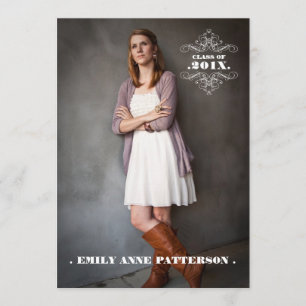 Elegante Invitación del Partido de Graduación de F