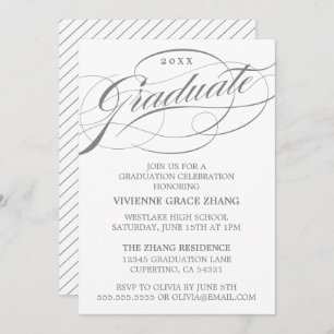 ELEGANTE INVITACIÓN DEL PARTIDO DE GRADUADO SCRIPT