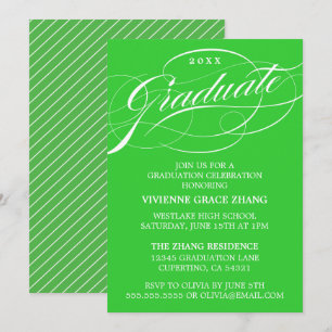 ELEGANTE INVITACIÓN DEL PARTIDO DE GRADUADO SCRIPT