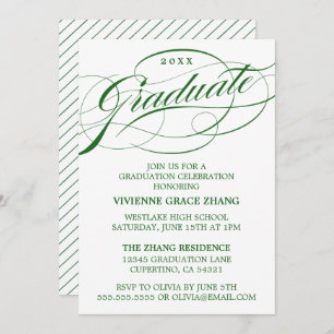 ELEGANTE INVITACIÓN DEL PARTIDO DE GRADUADO SCRIPT