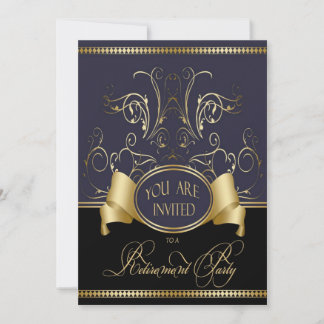 Elegante Invitación Del Partido De Jubilación En N