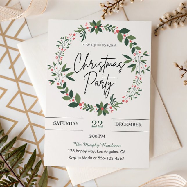 Elegante invitación del partido de los Navidades d (Subido por el creador)