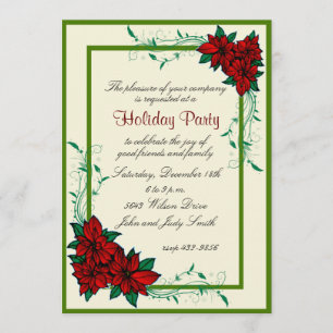 Elegante invitación del Partido de los Navidades d