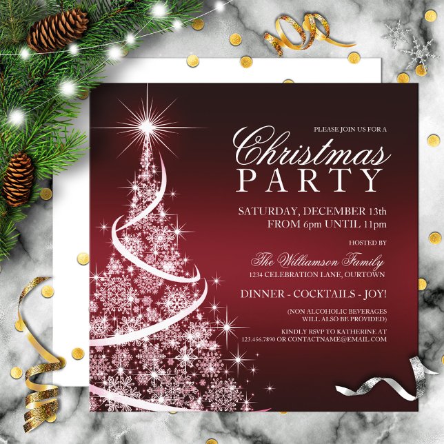 Elegante invitación del Partido de los Navidades R (Subido por el creador)