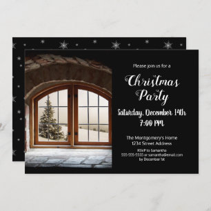 Elegante invitación del partido de Navidades de fo