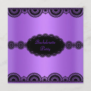 ELEGANTE INVITACIÓN DEL PARTIDO DE PURPLE LACE BAC