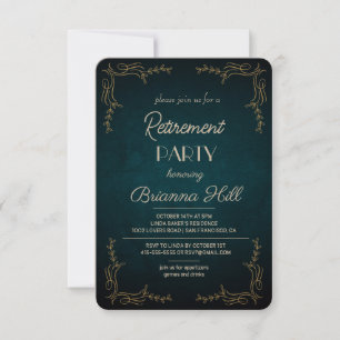 Elegante invitación del partido de retiro Personal