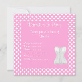 ELEGANTE INVITACIÓN DEL PARTIDO POT PINK BACHELORE