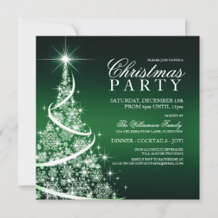 Elegante invitación del Partido Verde Navidad