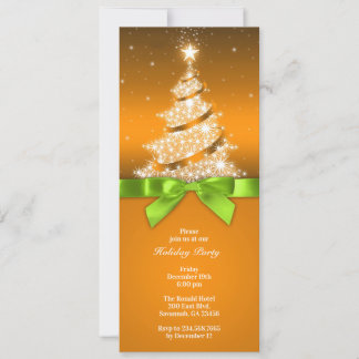 Elegante invitación dorada de fiesta de vacaciones