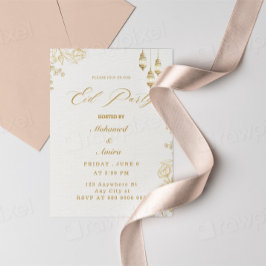 elegante invitación eid mubarak Floral Beige Musli