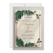 Elegante invitación electrónica de boda cristiana