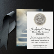 Elegante Invitación En Memoria Amorosa