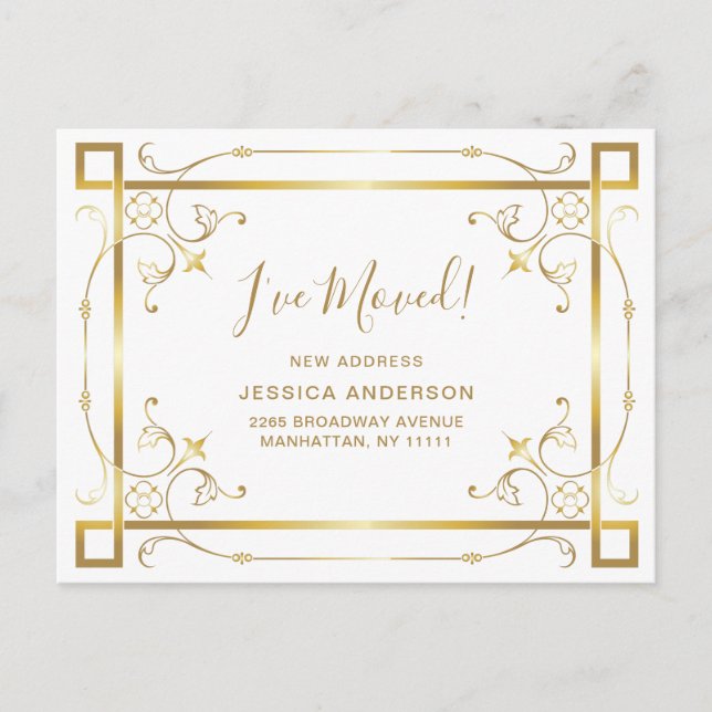 Elegante Invitación en movimiento de estilo Art De (Anverso)