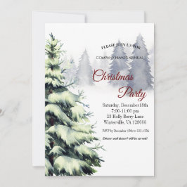 Elegante invitación festiva de árbol de Navidad