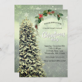 Elegante invitación festiva de árbol de Navidad