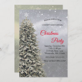 Elegante invitación festiva de árbol de Navidad