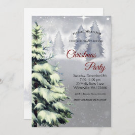 Elegante invitación festiva de árbol de Navidad