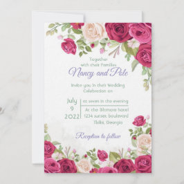 Elegante invitación floral