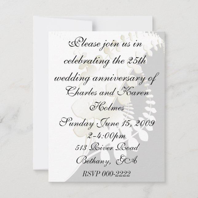 Elegante invitación floral (Anverso)