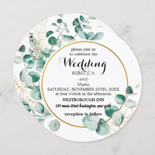 Elegante invitación floral