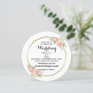 Elegante invitación floral
