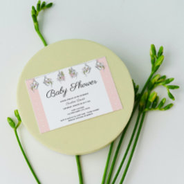 Elegante invitación floral a Baby Shower