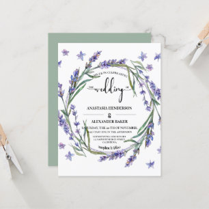 Elegante invitación floral a la ceremonia boda.