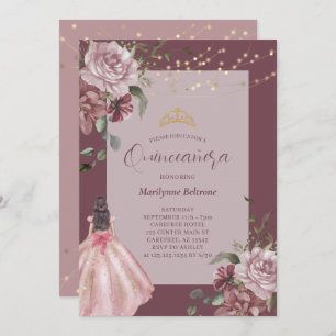 Elegante invitación floral a la princesa floral a