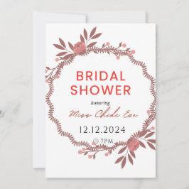 Elegante invitación Floral Bridal Shower