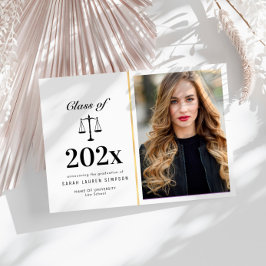 Elegante invitación fotográfica de graduación de l
