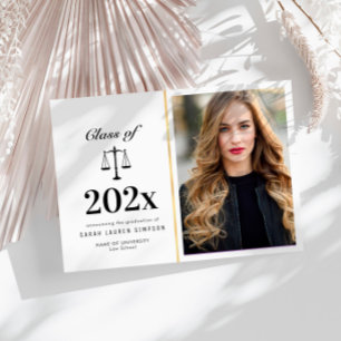 Elegante invitación fotográfica de graduación de l