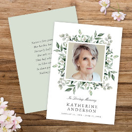 Elegante Invitación fotográfica en memoria de la v