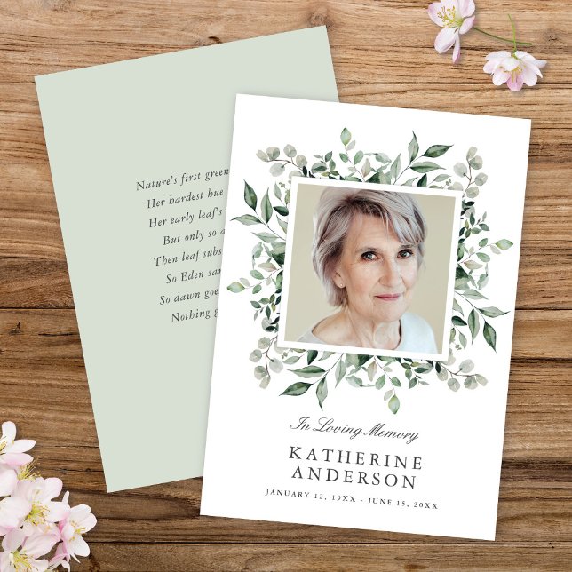 Elegante Invitación fotográfica en memoria de la v (Subido por el creador)